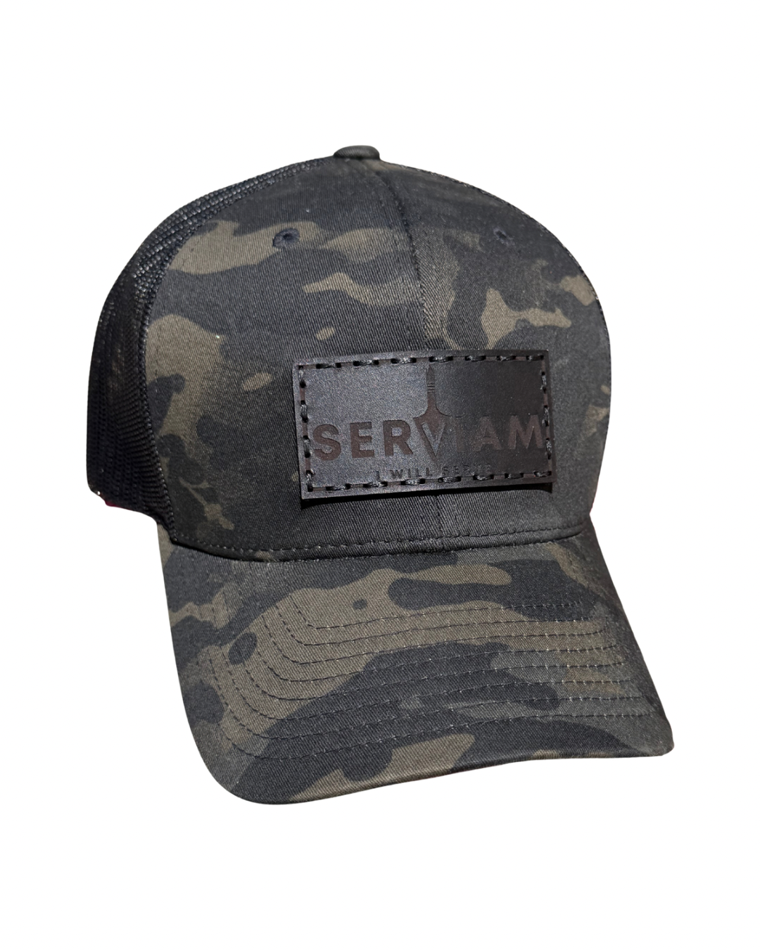 Subdued Leather Multicam Black Snap Back